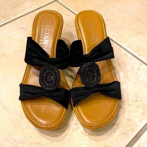 Italian Shoemaker Black Wedges